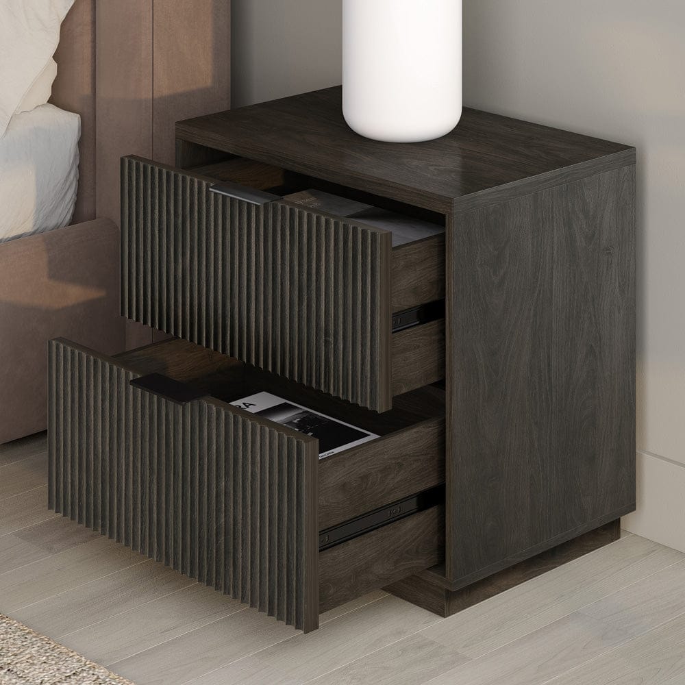 Hudson & Canal - Yarden 24" Wide Rectangular Nightstand in Alder Brown - NS2428 view 6