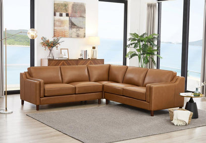 Hydeline - Bella 3-Piece Sectional in Cognac - 6932-SECT3-LS2523 veiw 2