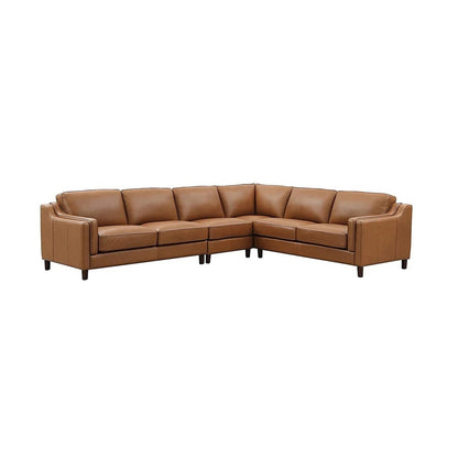 Hydeline - Bella 4-Piece Sectional in Cognac - 6932-SECT4-LS2523 veiw 1