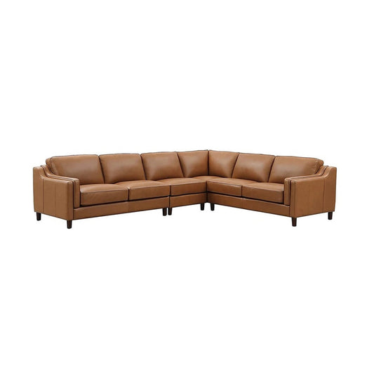 Hydeline - Bella 4-Piece Sectional in Cognac - 6932-SECT4-LS2523 veiw 1