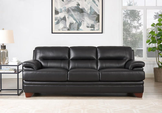 Hydeline - Luxor Sofa in Black - S806S3-U01-2512 veiw 2