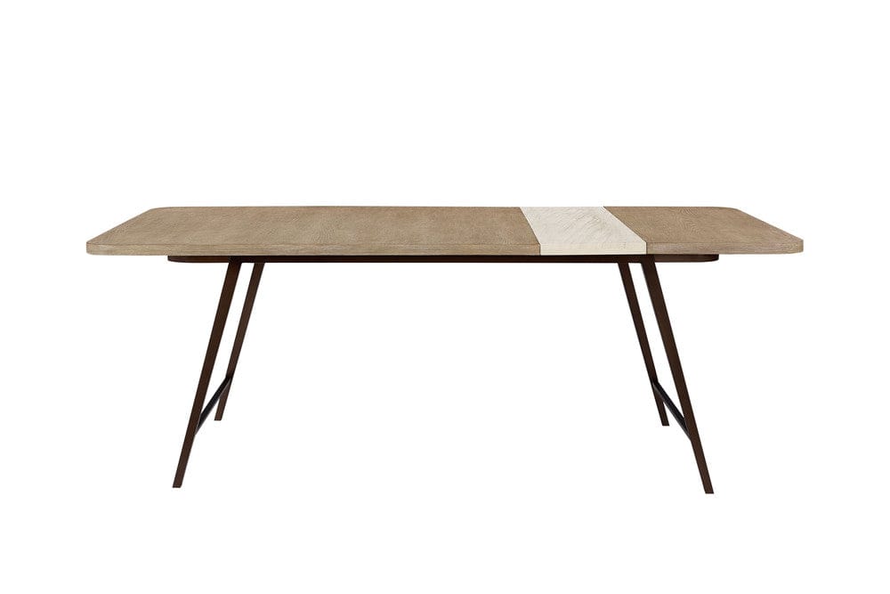 I Home Furnishings - Elements  Assyemtrical Stone Slab Dining Table-Toffee - 3262-501 view 3
