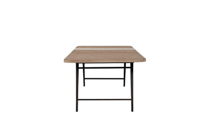 I Home Furnishings - Elements  Assyemtrical Stone Slab Dining Table-Toffee - 3262-501 view 4