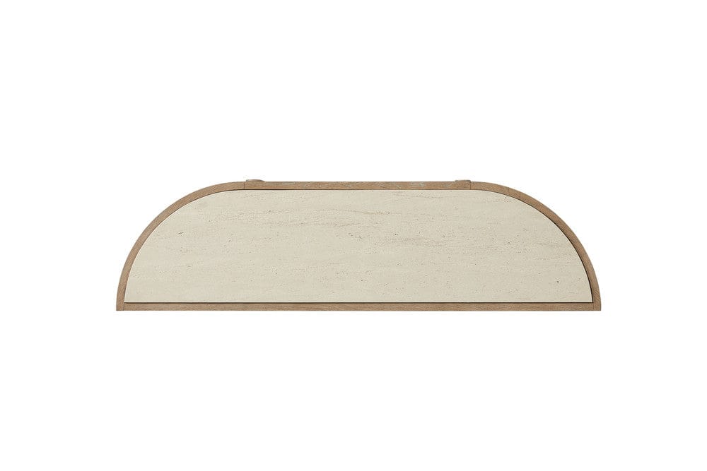 I Home Furnishings - Elements Curved 2-Door Console Table w/ Marble Top - Toffee - 3262-014 view 5