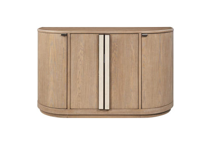 I Home Furnishings - Elements  Demilune Server - Toffee - 3262-524 view 2