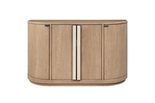 I Home Furnishings - Elements  Demilune Server - Toffee - 3262-524 view 2