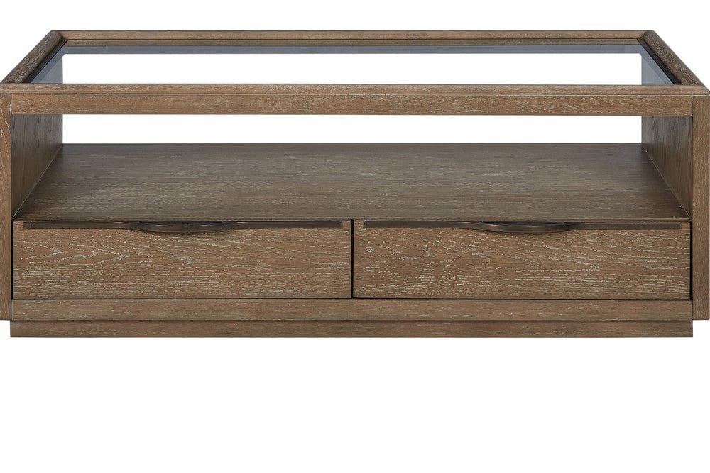 I Home Furnishings - Elements Glass Top Cocktail Table - Cocoa - 3162-001 view 4