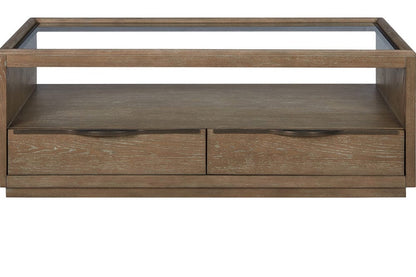 I Home Furnishings - Elements Glass Top Cocktail Table - Cocoa - 3162-001 view 4