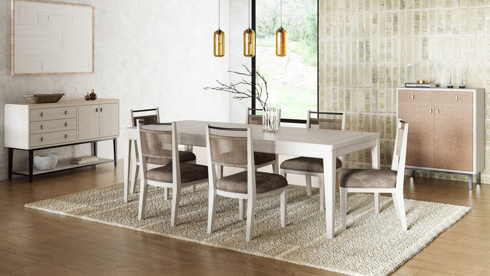 I Home Furnishings - Elements  Leg Table W/ Metal Inlay - Vanilla - 3062-503 view 10