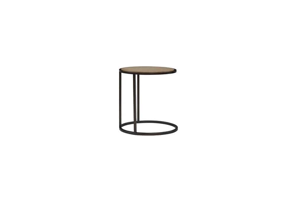 I Home Furnishings - Elements Metal/Wood Top Chairside Table - Toffee - 3262-012 view 2