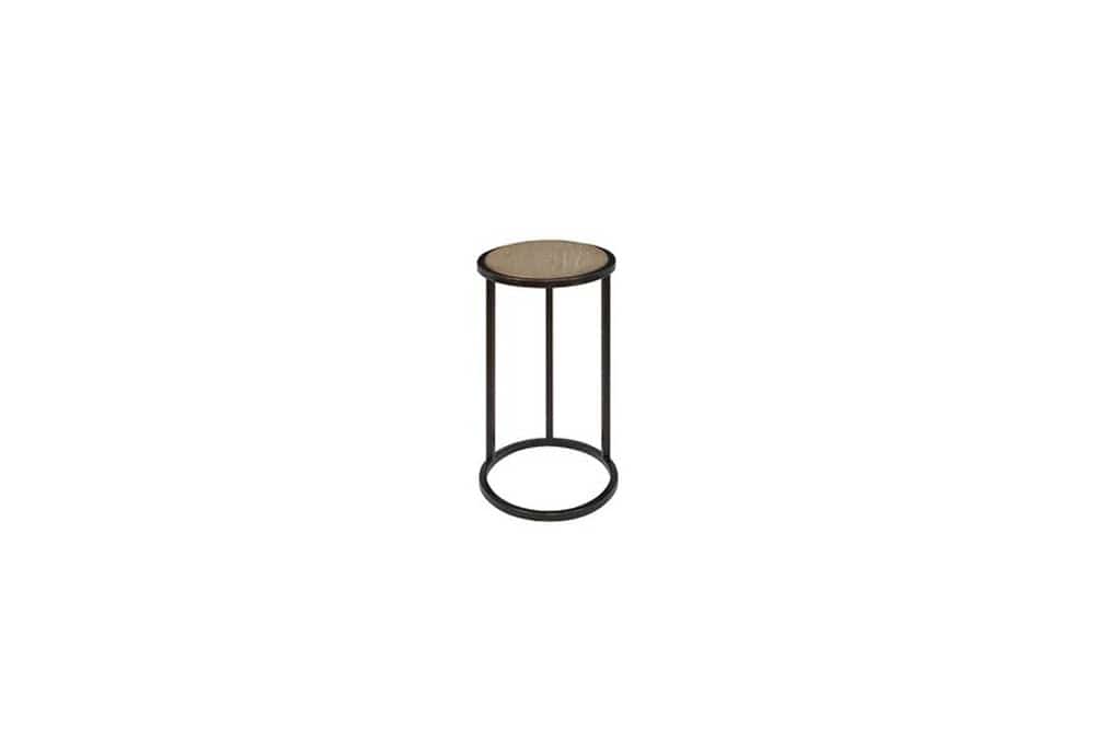 I Home Furnishings - Elements Metal/Wood Top Chairside Table - Toffee - 3262-012 view 4
