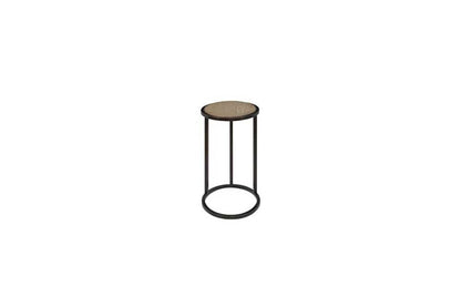 I Home Furnishings - Elements Metal/Wood Top Chairside Table - Toffee - 3262-012 view 4