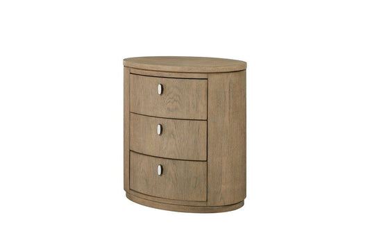I Home Furnishings - Elements Oval Nightstand - Toffee - 3262-120 view 2