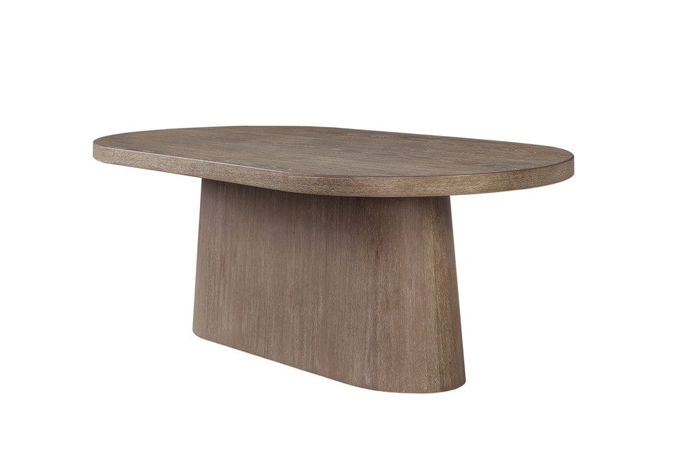 I Home Furnishings - Elements  Oval Pedestal Table - Cocoa - 3162-500 view 1