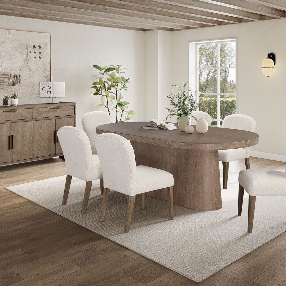 I Home Furnishings - Elements  Oval Pedestal Table - Cocoa - 3162-500 view 7