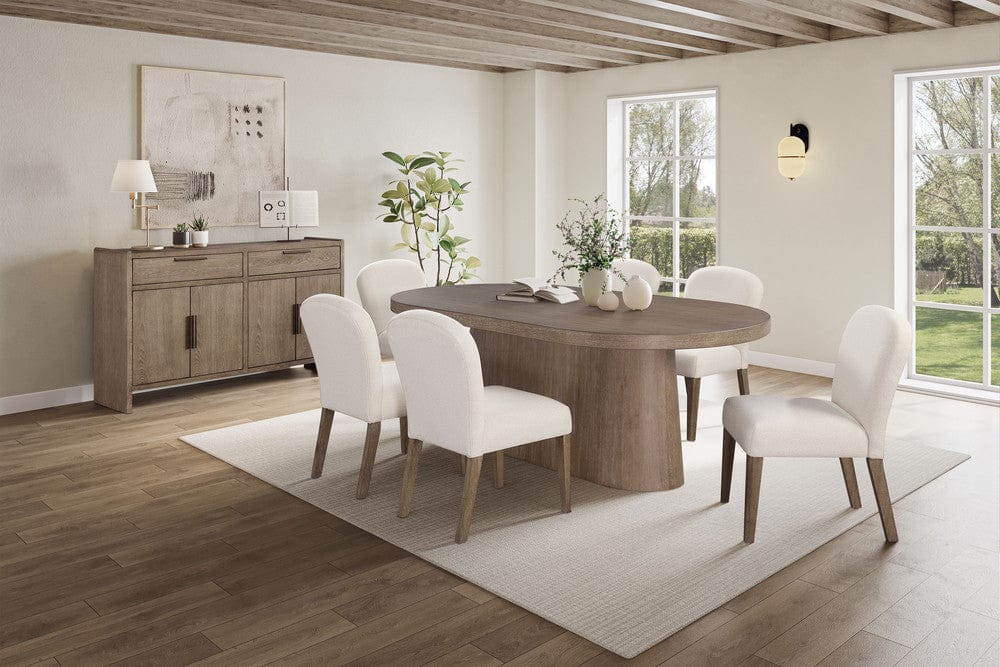 I Home Furnishings - Elements  Oval Pedestal Table - Cocoa - 3162-500 view 8