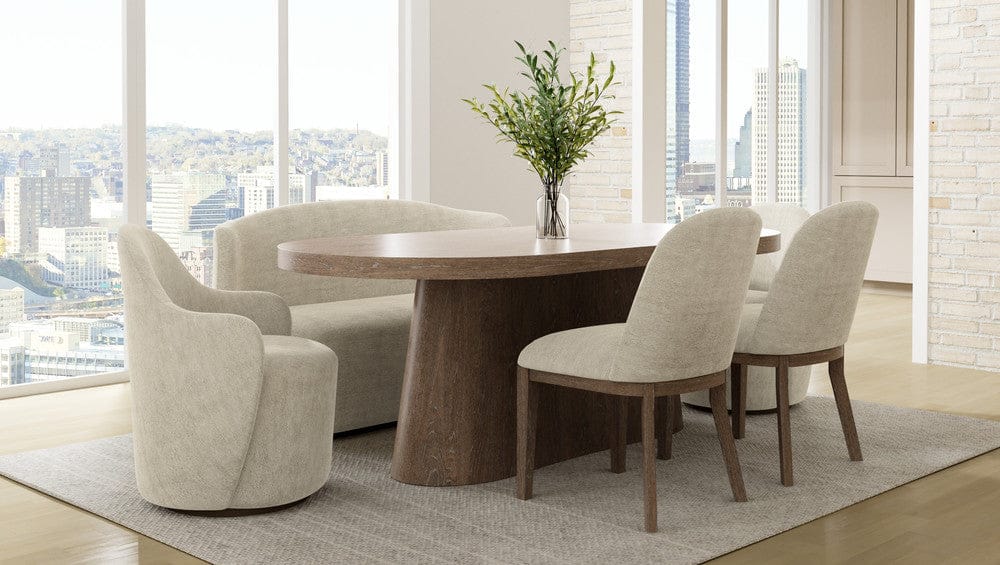 I Home Furnishings - Elements  Oval Pedestal Table - Cocoa - 3162-500 view 10