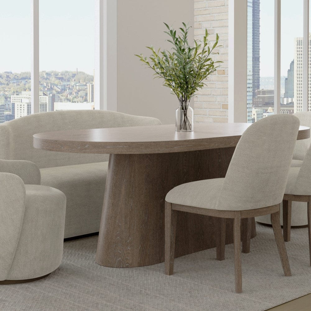 I Home Furnishings - Elements  Oval Pedestal Table - Cocoa - 3162-500 view 12