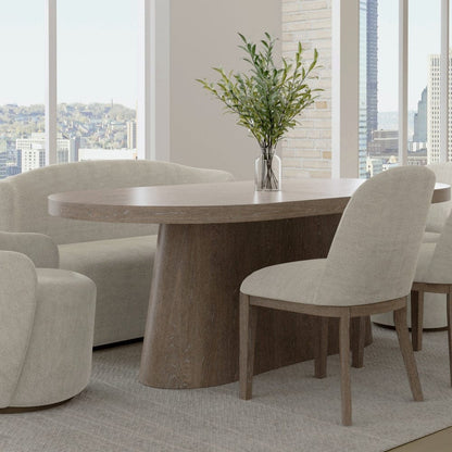 I Home Furnishings - Elements  Oval Pedestal Table - Cocoa - 3162-500 view 12