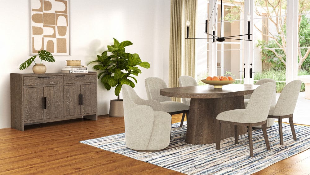 I Home Furnishings - Elements  Oval Pedestal Table - Cocoa - 3162-500 view 13