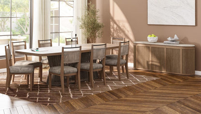 I Home Furnishings - Elements  Rope Pedestal Dining Table - Toffee - 3262-502 view 5