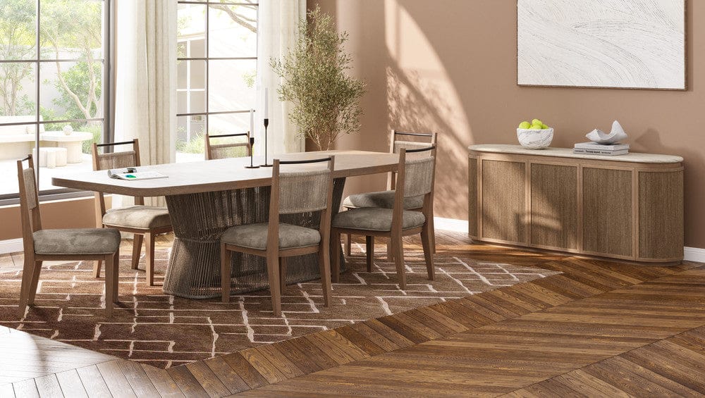 I Home Furnishings - Elements  Rope Pedestal Dining Table - Toffee - 3262-502 view 7