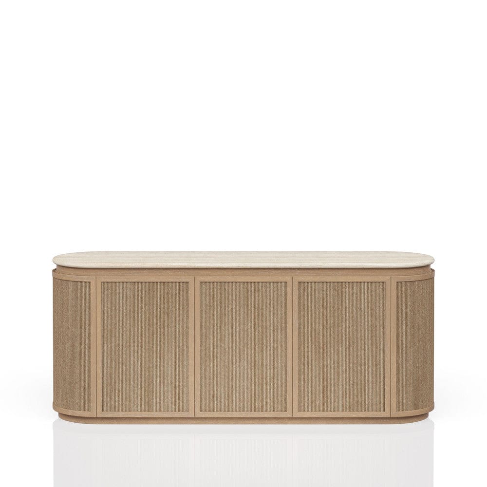 I Home Furnishings - Elements  Stone & Rope Server - Toffee - 3262-525 view 1