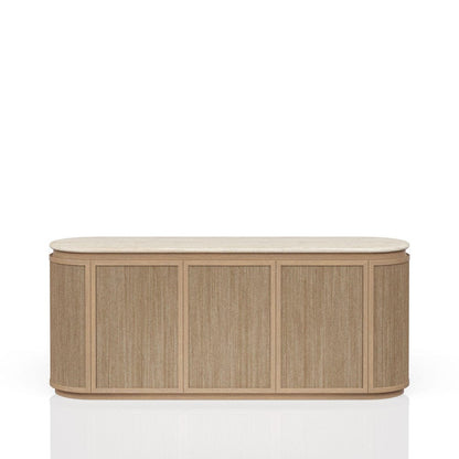 I Home Furnishings - Elements  Stone & Rope Server - Toffee - 3262-525 view 1