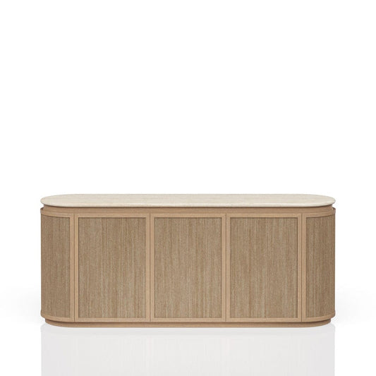 I Home Furnishings - Elements  Stone & Rope Server - Toffee - 3262-525 view 1