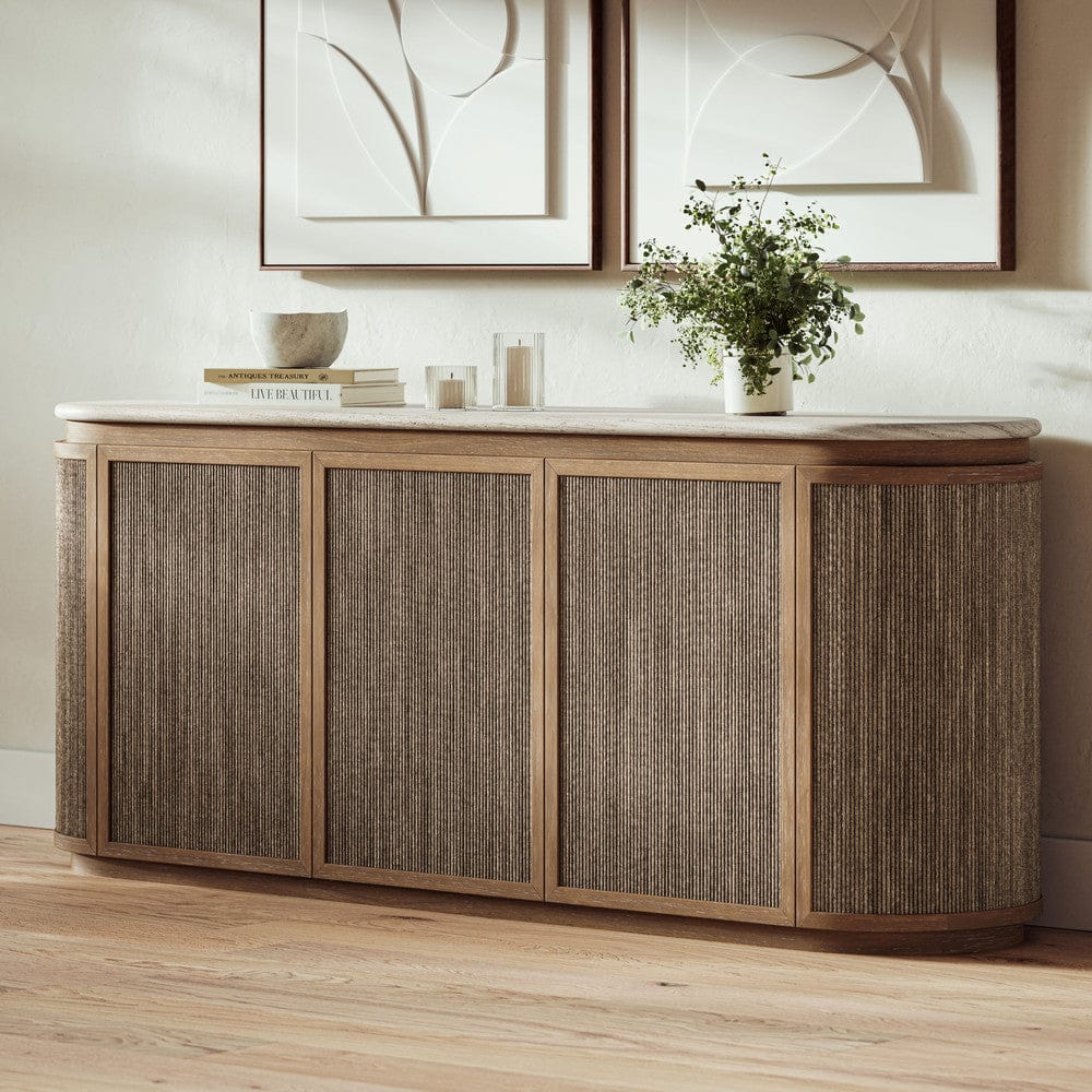 I Home Furnishings - Elements  Stone & Rope Server - Toffee - 3262-525 view 11