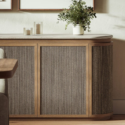 I Home Furnishings - Elements  Stone & Rope Server - Toffee - 3262-525 view 13