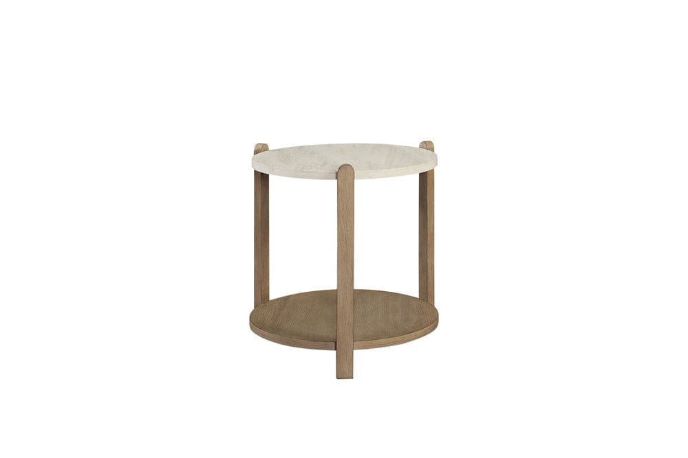 I Home Furnishings - Elements Stone Top End Table - Toffee - 3262-002 view 3