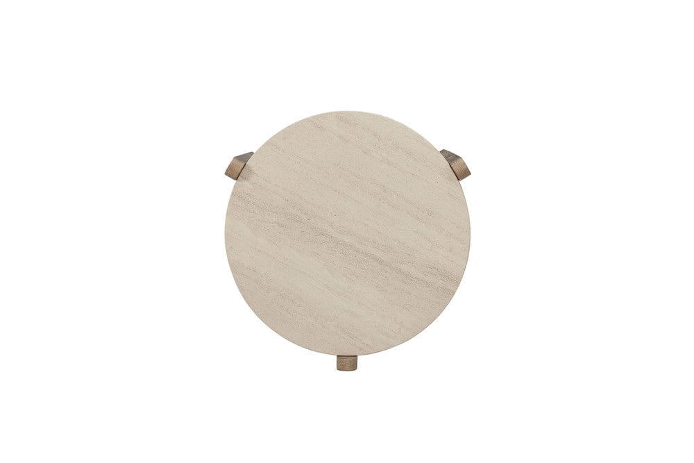 I Home Furnishings - Elements Stone Top End Table - Toffee - 3262-002 view 4