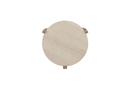 I Home Furnishings - Elements Stone Top End Table - Toffee - 3262-002 view 4