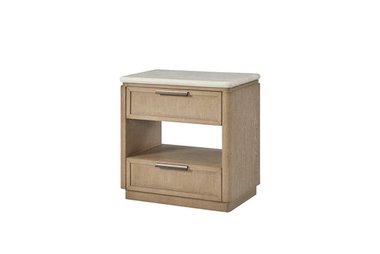 I Home Furnishings - Elements Two Drawer Nightstand with Oak Veneer Drawer Fronts - Toffee - 3262-122 view 1