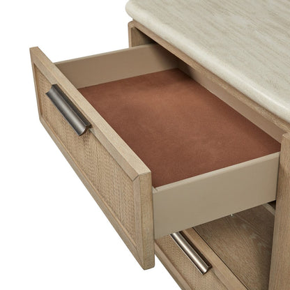 I Home Furnishings - Elements Two Drawer Nightstand with Rope Fronts - 3262-121 view 3