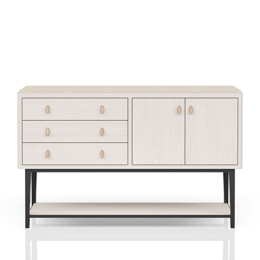 I Home Furnishings - Elements  Vanilla Server W/ Metal Base - 3062-525 view 2