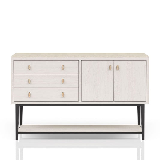 I Home Furnishings - Elements  Vanilla Server W/ Metal Base - 3062-525 view 2