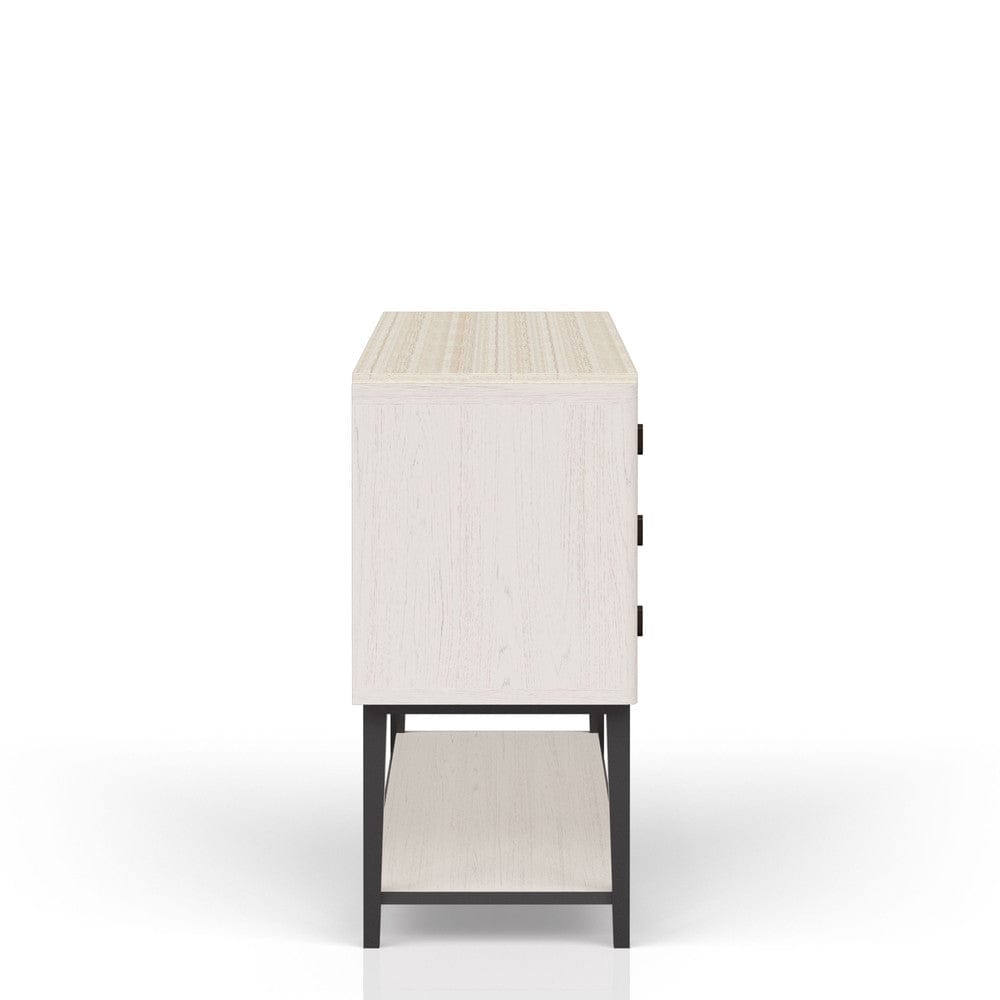 I Home Furnishings - Elements  Vanilla Server W/ Metal Base - 3062-525 view 3