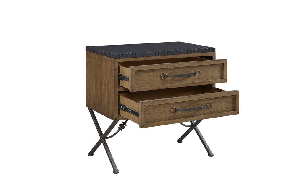 I Home Furnishings - Magnolia 2 Drawer Nightstand - Almond - 3400-121-A view 2