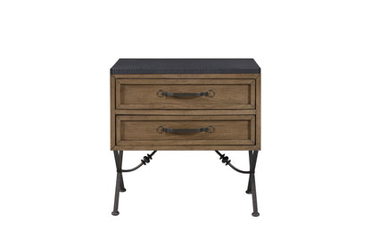 I Home Furnishings - Magnolia 2 Drawer Nightstand - Almond - 3400-121-A view 3