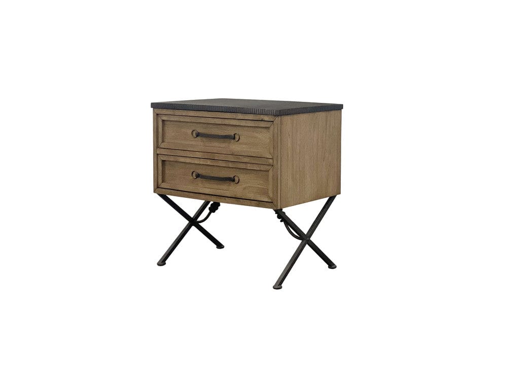 I Home Furnishings - Magnolia 2 Drawer Nightstand - Almond - 3400-121-A view 4