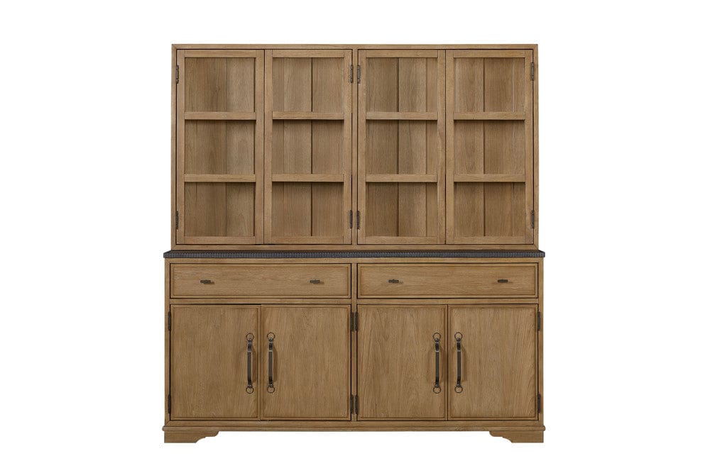 I Home Furnishings - Magnolia 2 Piece Cabinet (Hutch & Buffet) - Cashew - 3400-524-C view 2