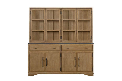 I Home Furnishings - Magnolia 2 Piece Cabinet (Hutch & Buffet) - Cashew - 3400-524-C view 2