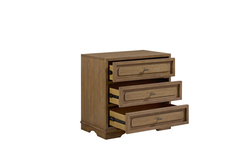 I Home Furnishings - Magnolia 3 Drawer Nightstand - Almond - 3400-120-A view 4