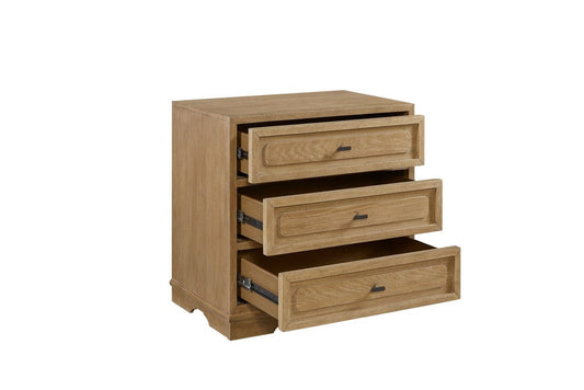 I Home Furnishings - Magnolia 3 Drawer Nightstand - Cashew - 3400-120-C view 2
