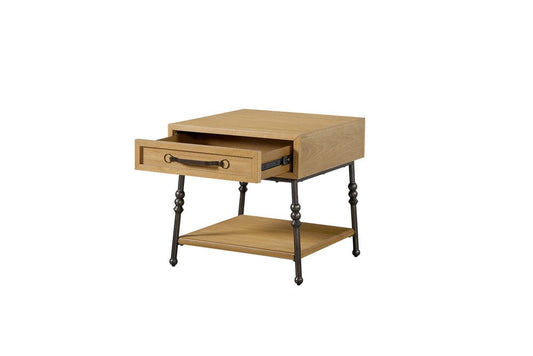 I Home Furnishings - Magnolia Acent End Table - Cashew - 3400-012-C view 2