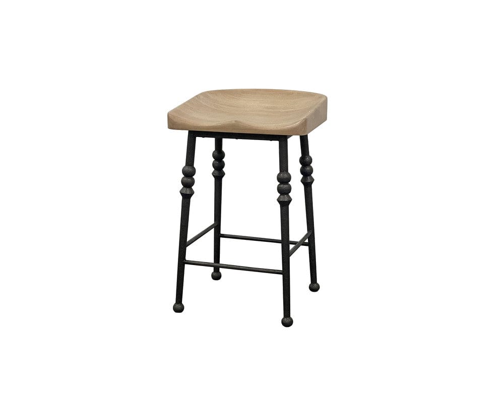 I Home Furnishings - Magnolia Counter Height Saddle Stool - Cashew - 3400-541-C view 1
