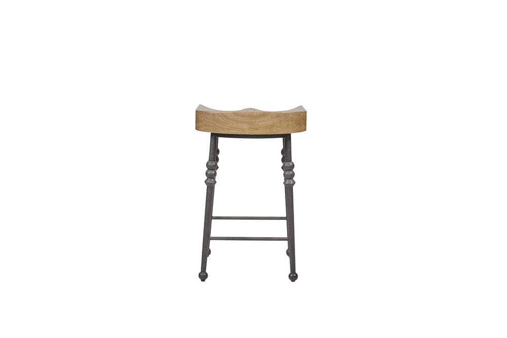 I Home Furnishings - Magnolia Counter Height Saddle Stool - Cashew - 3400-541-C view 3