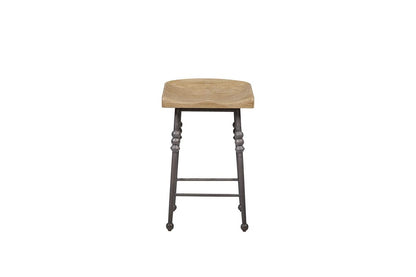 I Home Furnishings - Magnolia Counter Height Saddle Stool - Cashew - 3400-541-C view 6